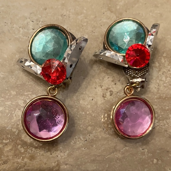 Jewelry - Elegant Multicolor Clip-On Earrings